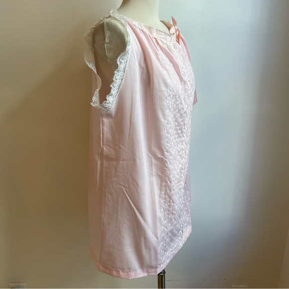 NWOT 50s Vintage Aristocraft Babydoll Nightgown Embroidered Lace Ribbon Medium - Picture 4 of 7